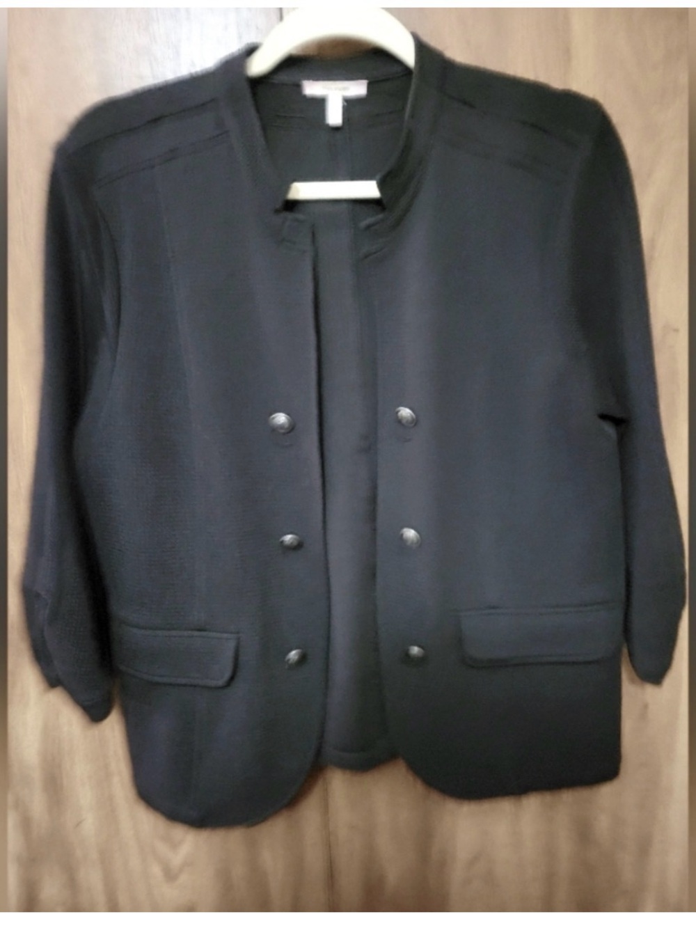 Maurices Black Double-Breasted Knit Blazer